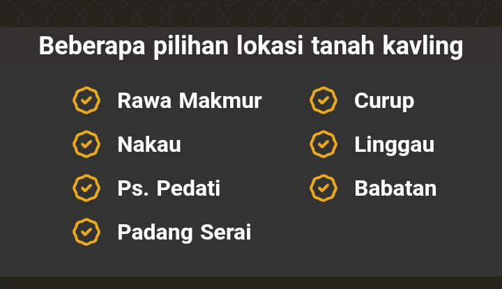 Daftar Lokasi Kavling Tanpa DP Bengkulu